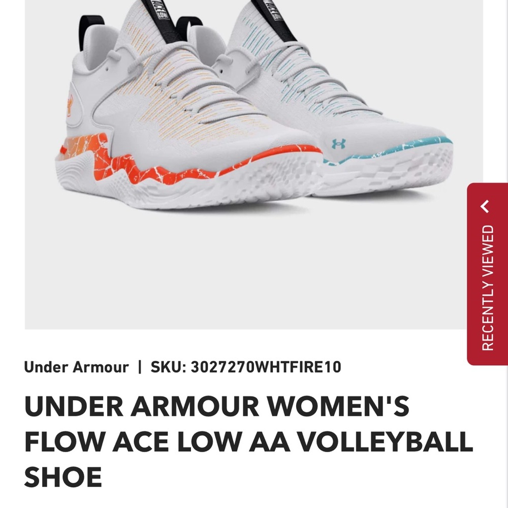 UNDER ARMOUR WOMEN'S FLOW ACE LOW AA VOLLEYBALL SHOE